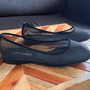 Jeffrey Campbell Sheer Black Flats